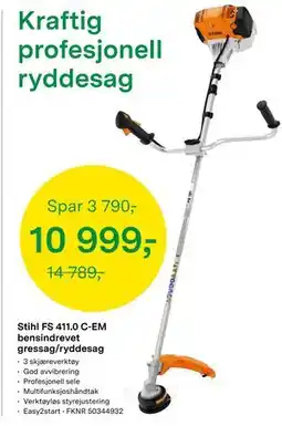 Felleskjøpet Stihl FS 411.0 C-EM bensindrevet gressag/ryddesag tilbud