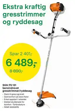 Felleskjøpet Stihl FS 131 bensindrevet gresstrimmer/ryddesag tilbud
