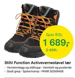 Felleskjøpet Stihl Function Activevernestøvel lær tilbud