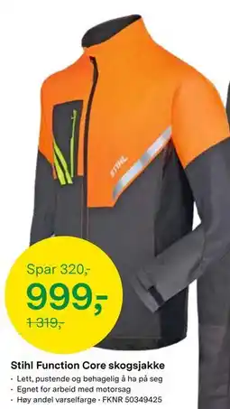 Felleskjøpet Stihl Function Core skogsjakke tilbud