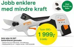 Felleskjøpet Stihl ASA 20 SET batteridrevet grensaks tilbud