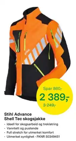 Felleskjøpet Stihl Advance Shell Tec skogsjakke tilbud