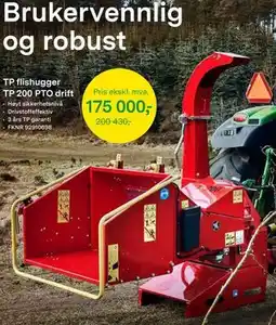 Felleskjøpet TP flishugger TP 200 PTO drift tilbud