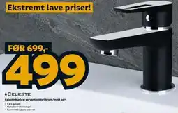 Megaflis Celeste Marlow servantbatteri krom/matt sort tilbud