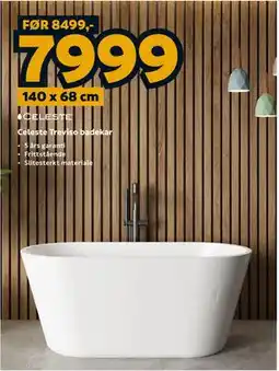Megaflis Celeste Treviso badekar tilbud