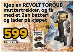 Megaflis Revolt Torque 18v muttertrekker børsteløs tilbud