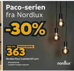 Megaflis Paco-serien fra Nordlux tilbud