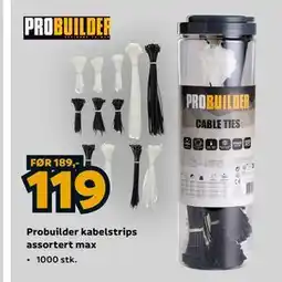 Megaflis Probuilder kabelstrips assortert max tilbud