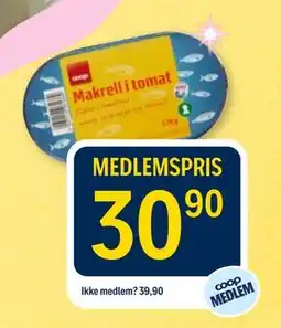 Coop Prix Coop Makrell i tomat tilbud