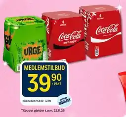 Coop Prix Coca-Cola / Urge, Medlemspris tilbud