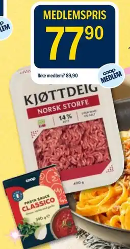Coop Prix Kjøttdeig tilbud