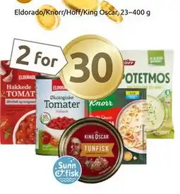 Joker Eldorado/Knorr/Hoff/King Oscar, 23–400 g tilbud