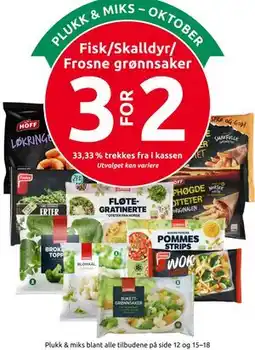 Joker Fisk/Skalldyr/ Frosne grønnsaker tilbud