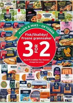 Joker Fisk/Skalldyr/ Frosne grønnsaker tilbud