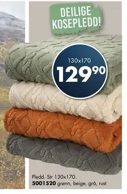 Sparkjøp Pledd tilbud