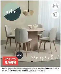 Bohus ENSJØ spisebord tilbud