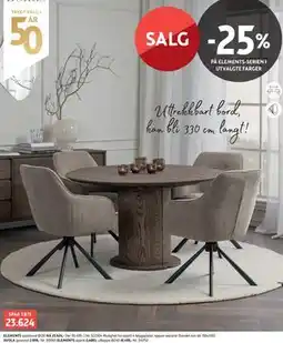 Bohus ELEMENTS spisebord Ø130 tilbud