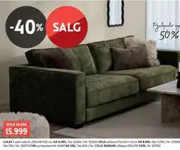 Bohus LUKAS 3 seter sofa XL tilbud