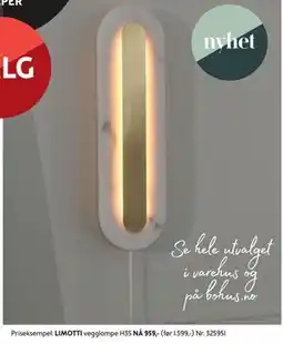 Bohus LIMOTTI vegglampe tilbud