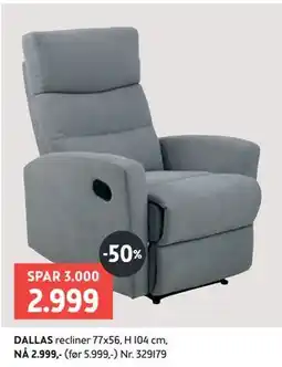 Bohus DALLAS recliner tilbud