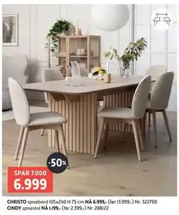Bohus CHRISTO spisebord tilbud