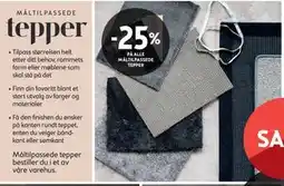 Bohus 25% PÅ ALLE MÅLTILPASSEDE TEPPER tilbud