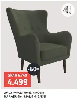 Bohus AVILA hvilestol tilbud