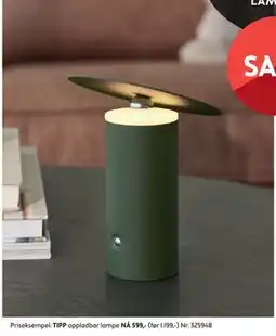 Bohus TIPP oppladbar lampe tilbud