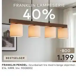 Skeidar FRANKLIN PENDEL tilbud
