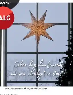 Bohus RENO papirstjerne tilbud