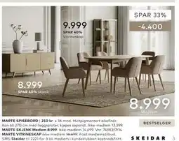 Skeidar MARTE SPISEBORD tilbud
