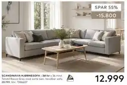 Skeidar SCANDINAVIA HJØRNESOFA tilbud