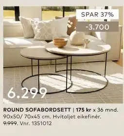 Skeidar ROUND SOFABORDSETT tilbud