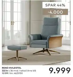 Skeidar RENO HVILESTOL tilbud