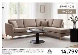 Skeidar EDEN HJØRNESOFA tilbud