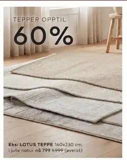 Skeidar LOTUS TEPPE tilbud