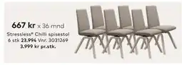 Skeidar Stressless Chilli spisestol 6 stk tilbud