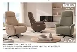 Skeidar INDIANA HVILESTOL tilbud