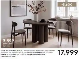 Skeidar LOLA SPISEBORD tilbud