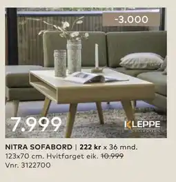 Skeidar NITRA SOFABORD tilbud