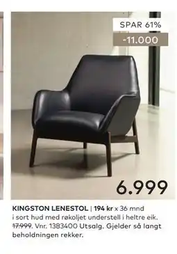 Skeidar KINGSTON LENESTOL tilbud