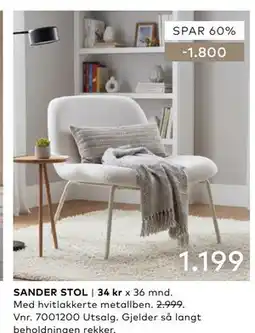 Skeidar SANDER STOL tilbud