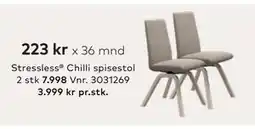 Skeidar Stressless Chilli spisestol 2 stk tilbud