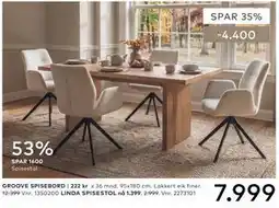 Skeidar GROOVE SPISEBORD tilbud