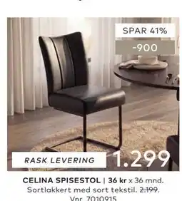 Skeidar CELINA SPISESTOL tilbud