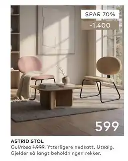Skeidar ASTRID STOL tilbud