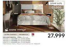 Skeidar ZOE KONTINENTAL tilbud