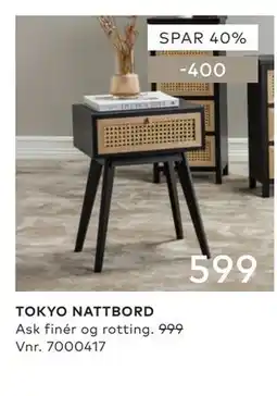 Skeidar TOKYO NATTBORD tilbud