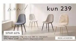 Skeidar VENUS SPISESTOL tilbud