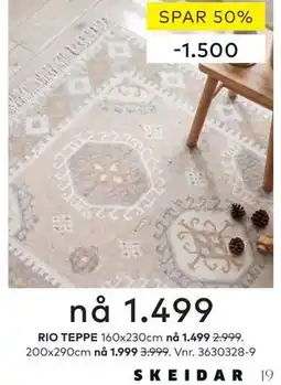 Skeidar RIO TEPPE tilbud